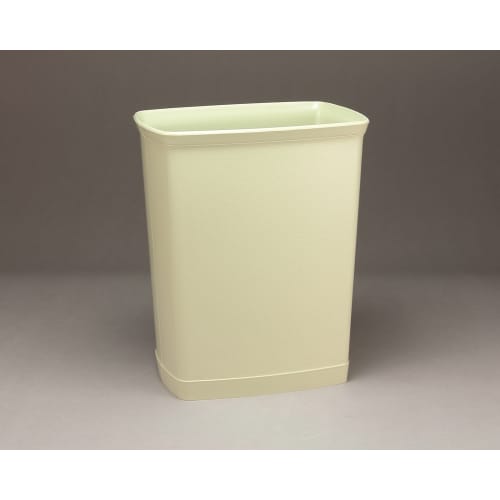 Design Line Wastebasket, 7 Quart Rectangular, Bone